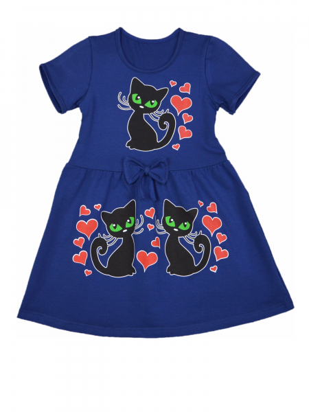 Платье темно-синие черная кошка.92-122 рост