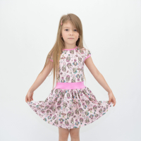 Платье летнее Розовое-девочки104-134 рост